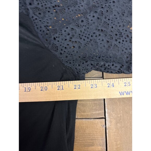 Loft Lace Sleeve Black Top XL - Picture 6 of 6